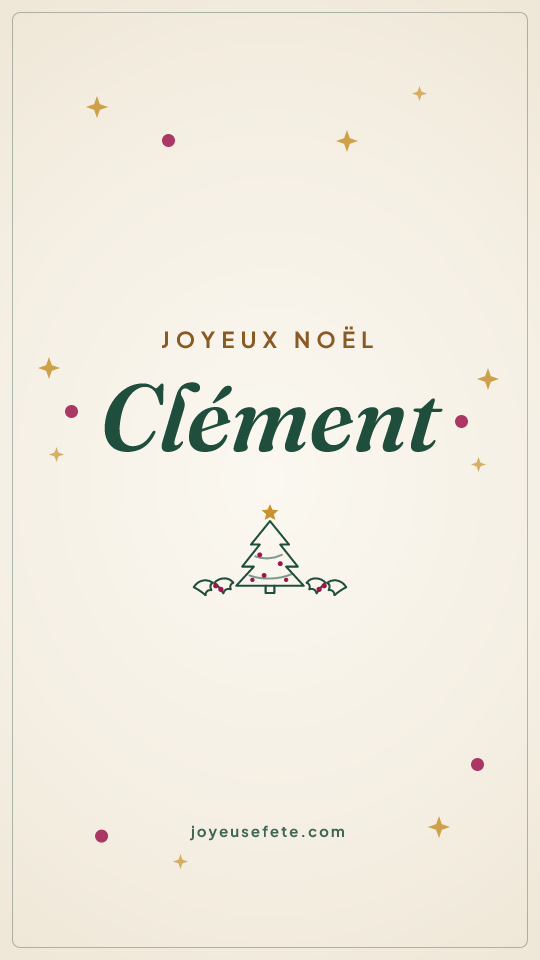 Image « Joyeux Noël Clément » au format story