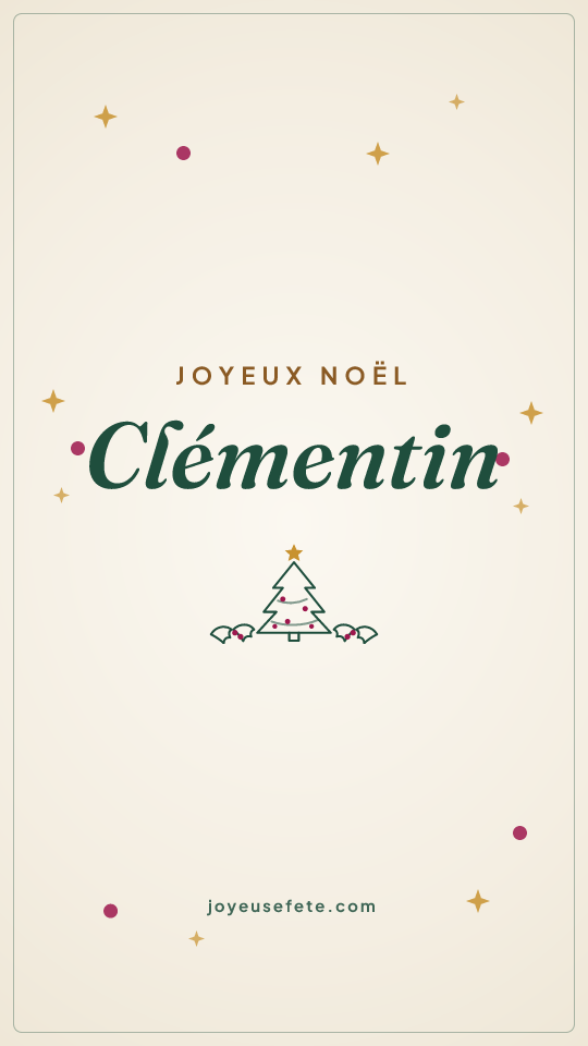 Image « Joyeux Noël Clémentin » au format story