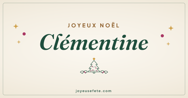 Image « Joyeux Noël Clémentine » au format large