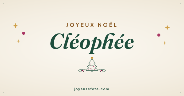 Image « Joyeux Noël Cléophée » au format large