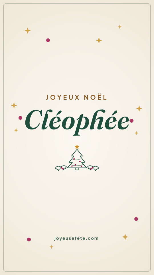 Image « Joyeux Noël Cléophée » au format story