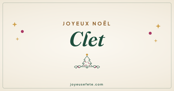 Image « Joyeux Noël Clet » au format large
