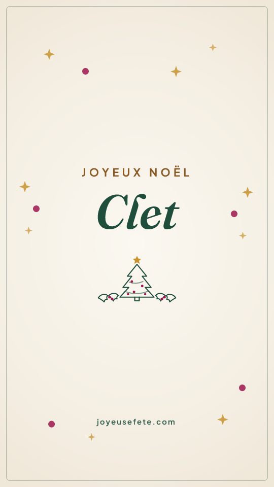 Image « Joyeux Noël Clet » au format story