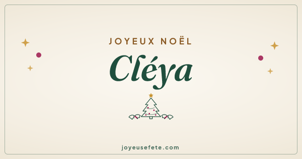 Image « Joyeux Noël Cléya » au format large