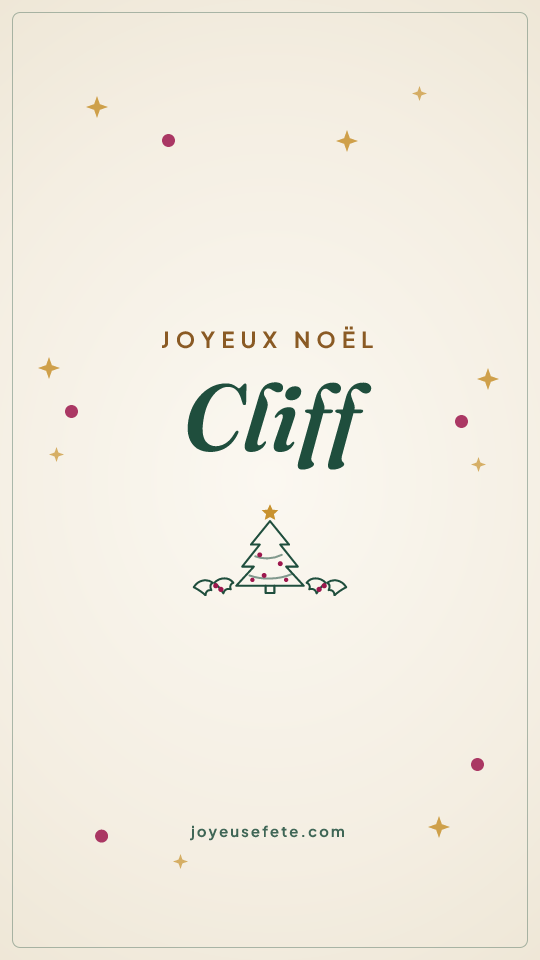 Image « Joyeux Noël Cliff » au format story