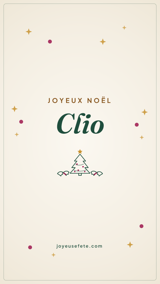 Image « Joyeux Noël Clio » au format story
