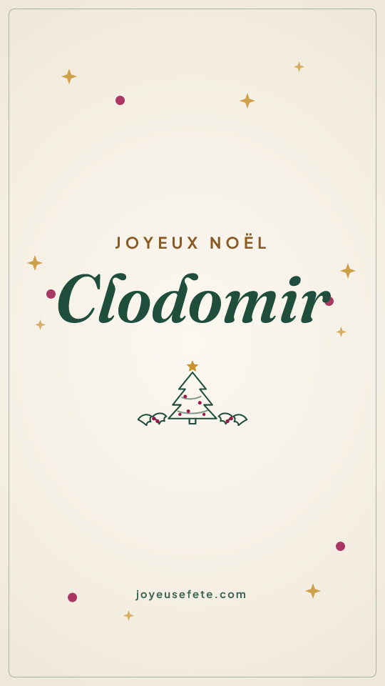 Image « Joyeux Noël Clodomir » au format story