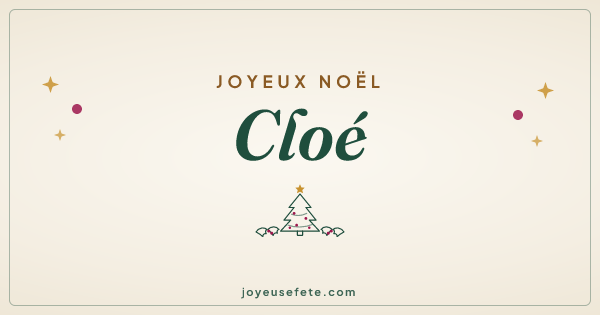 Image « Joyeux Noël Cloé » au format large
