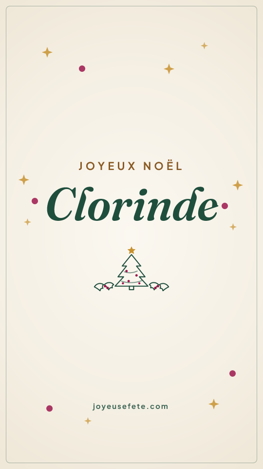 Image « Joyeux Noël Clorinde » au format story