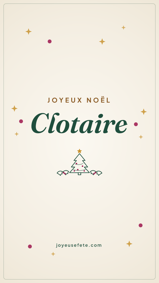 Image « Joyeux Noël Clotaire » au format story