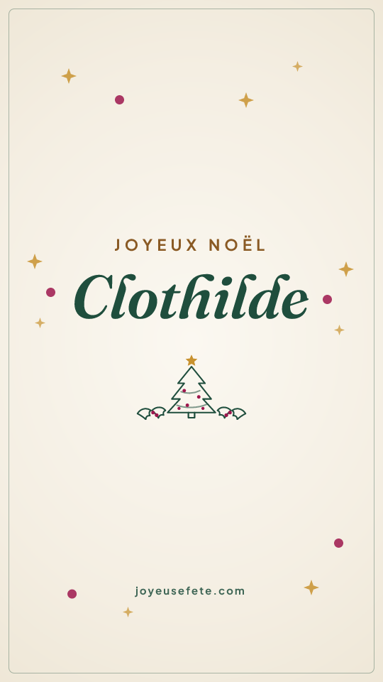Image « Joyeux Noël Clothilde » au format story