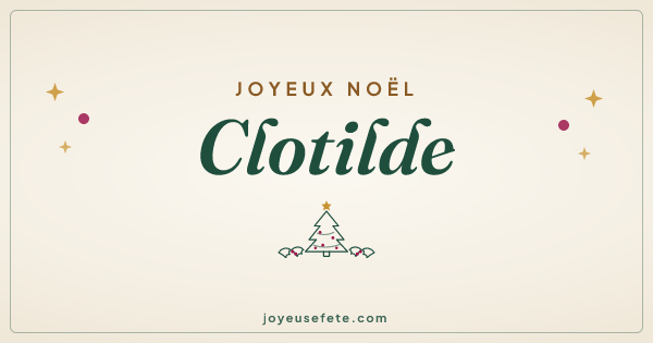 Image « Joyeux Noël Clotilde » au format large