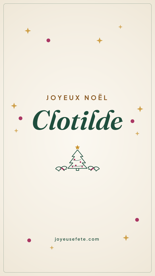 Image « Joyeux Noël Clotilde » au format story