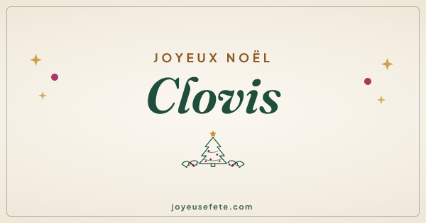 Image « Joyeux Noël Clovis » au format large