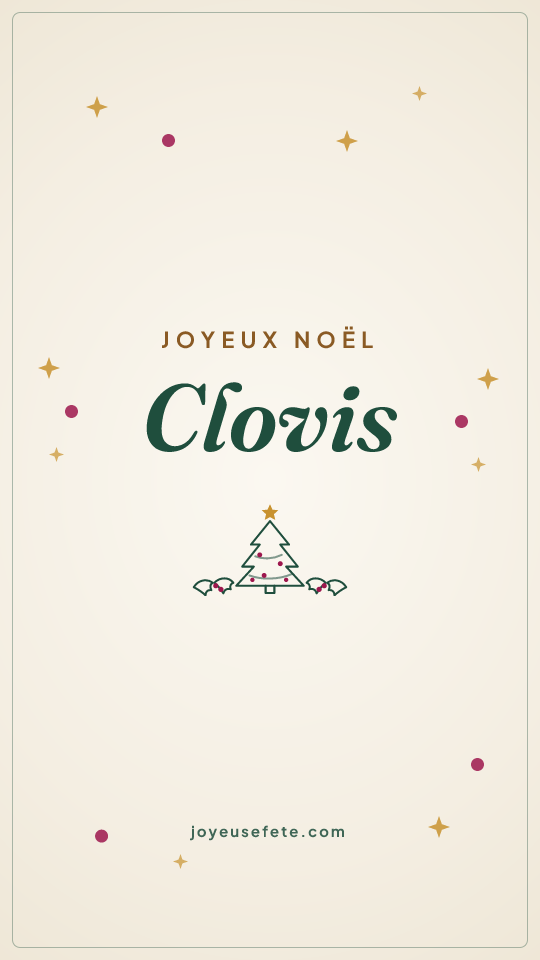 Image « Joyeux Noël Clovis » au format story