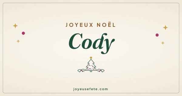 Image « Joyeux Noël Cody » au format large