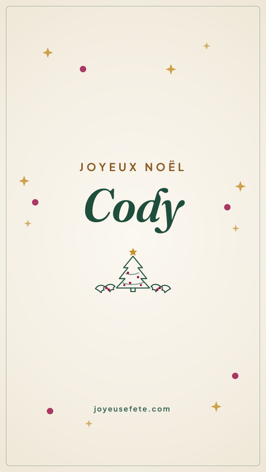 Image « Joyeux Noël Cody » au format story