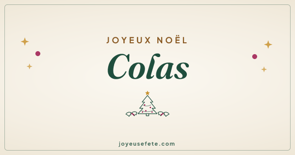 Image « Joyeux Noël Colas » au format large