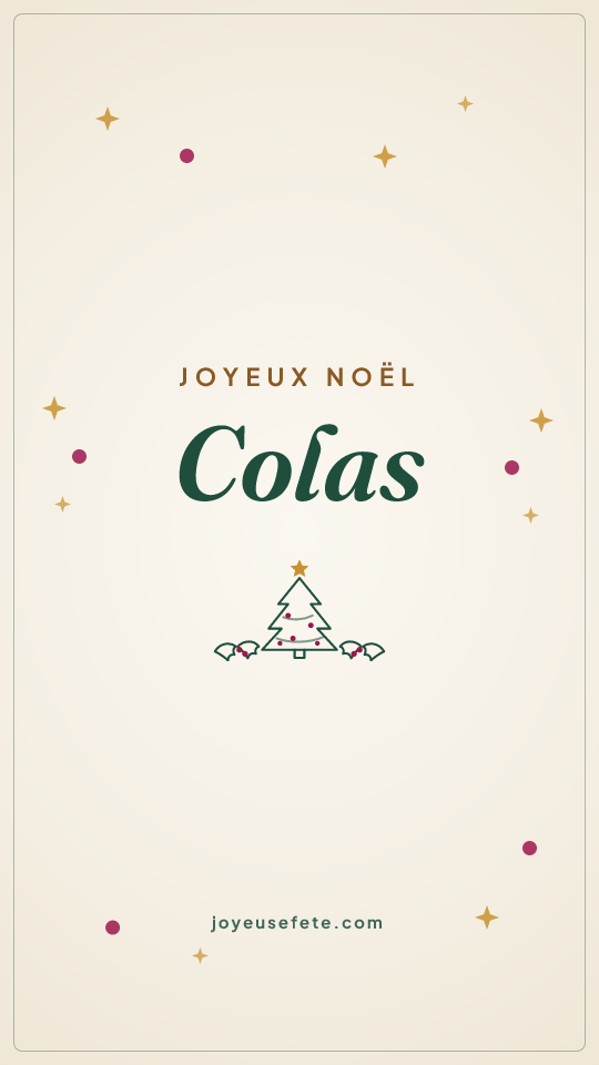 Image « Joyeux Noël Colas » au format story