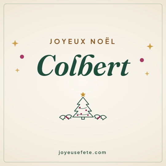 Image carrée « Joyeux Noël Colbert » pour WhatsApp