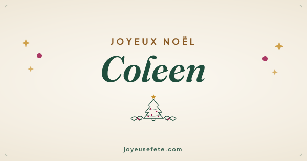 Image « Joyeux Noël Coleen » au format large