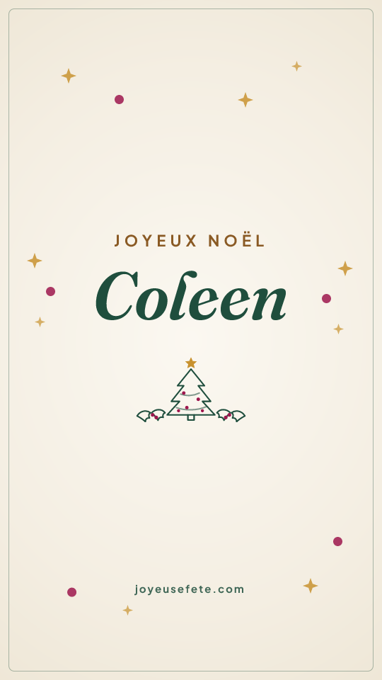 Image « Joyeux Noël Coleen » au format story