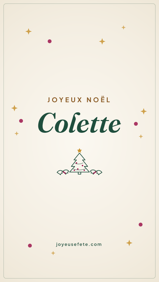Image « Joyeux Noël Colette » au format story