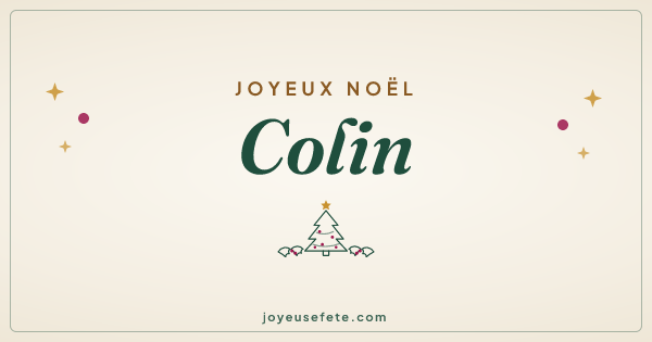 Image « Joyeux Noël Colin » au format large