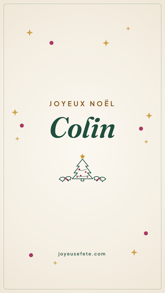 Image « Joyeux Noël Colin » au format story
