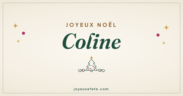 Image « Joyeux Noël Coline » au format large