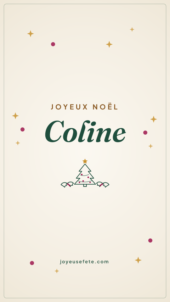 Image « Joyeux Noël Coline » au format story