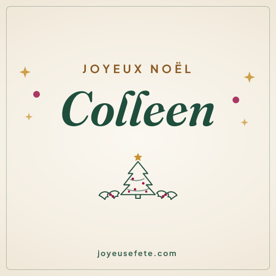 Image carrée « Joyeux Noël Colleen » pour WhatsApp