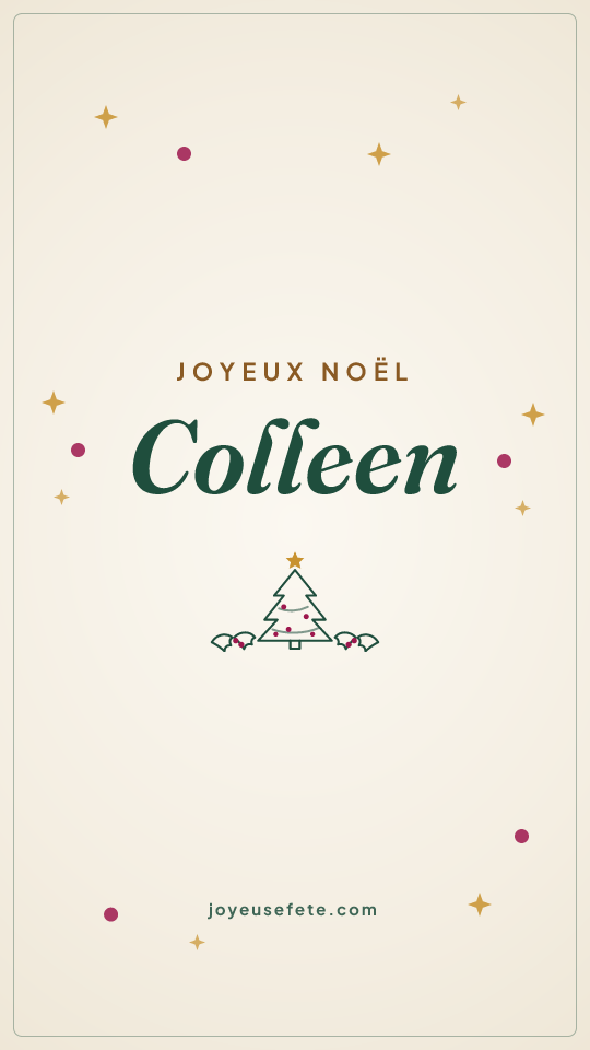 Image « Joyeux Noël Colleen » au format story