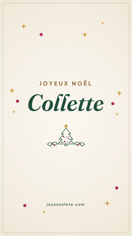 Image « Joyeux Noël Collette » au format story
