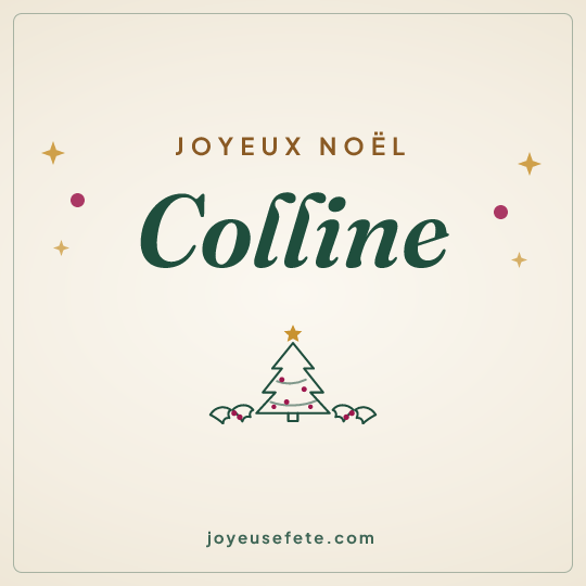 Image carrée « Joyeux Noël Colline » pour WhatsApp