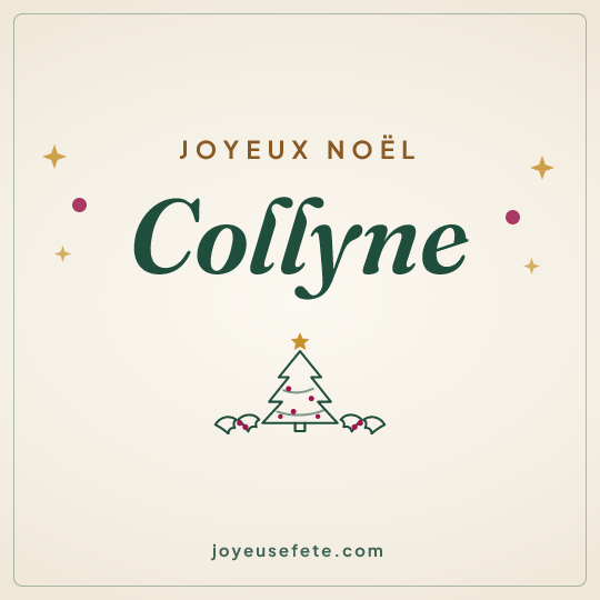Image carrée « Joyeux Noël Collyne » pour WhatsApp