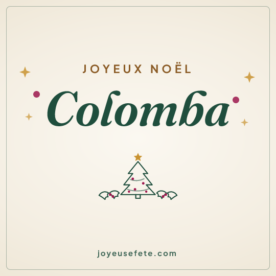 Image carrée « Joyeux Noël Colomba » pour WhatsApp