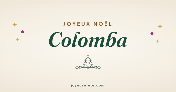 Image « Joyeux Noël Colomba » au format large