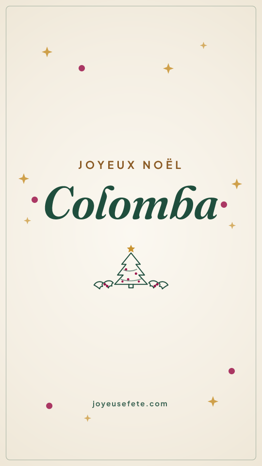 Image « Joyeux Noël Colomba » au format story