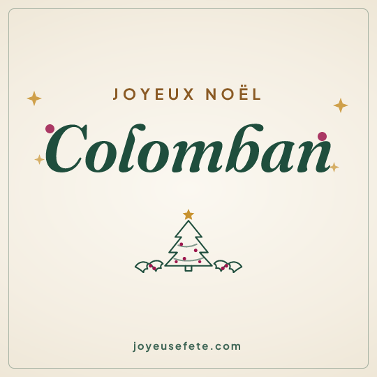 Image carrée « Joyeux Noël Colomban » pour WhatsApp