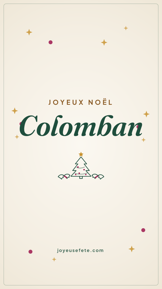 Image « Joyeux Noël Colomban » au format story