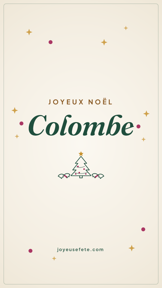 Image « Joyeux Noël Colombe » au format story