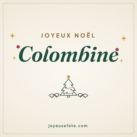 Image carrée « Joyeux Noël Colombine » pour WhatsApp