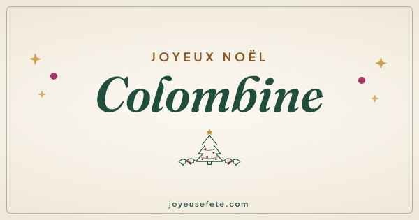 Image « Joyeux Noël Colombine » au format large