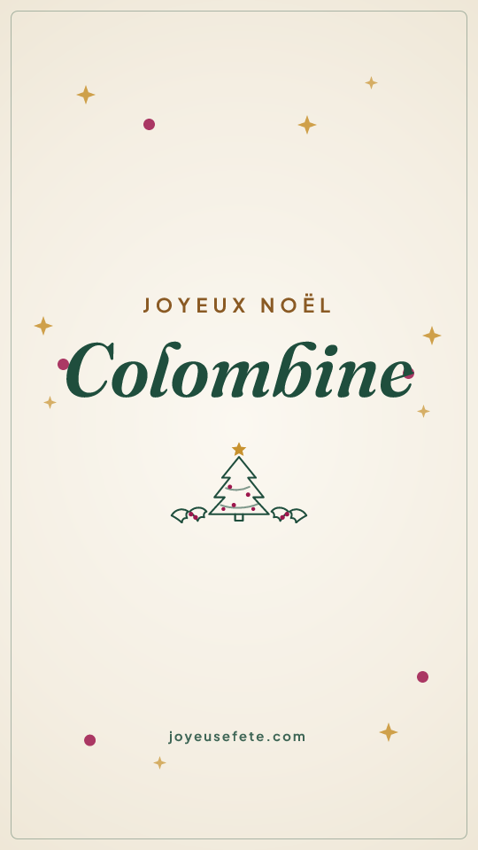 Image « Joyeux Noël Colombine » au format story