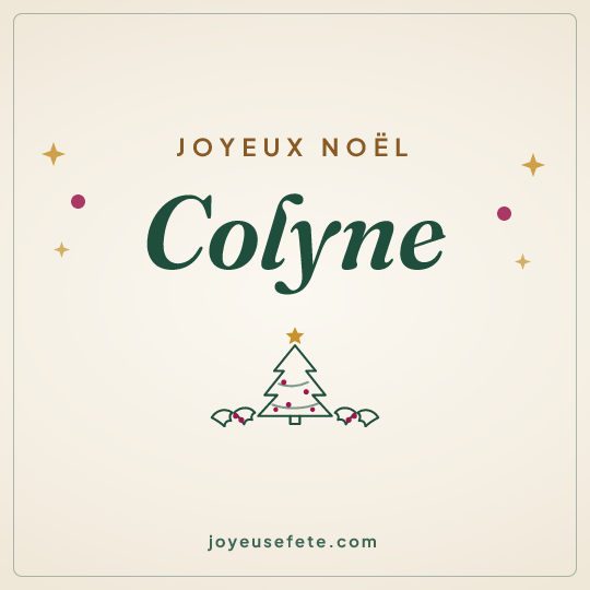 Image carrée « Joyeux Noël Colyne » pour WhatsApp