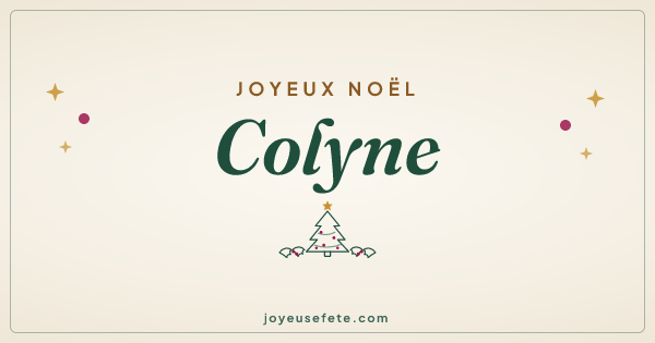 Image « Joyeux Noël Colyne » au format large