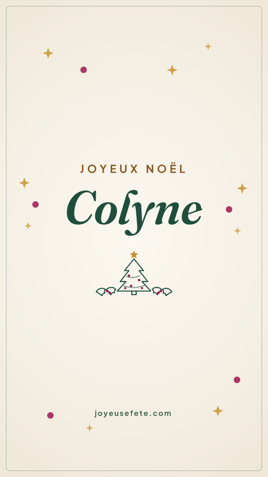 Image « Joyeux Noël Colyne » au format story