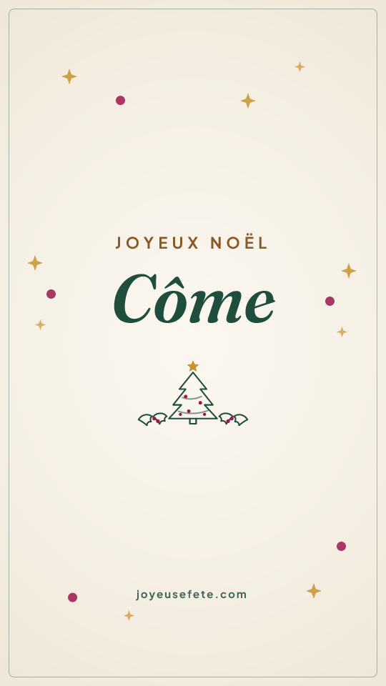 Image « Joyeux Noël Côme » au format story