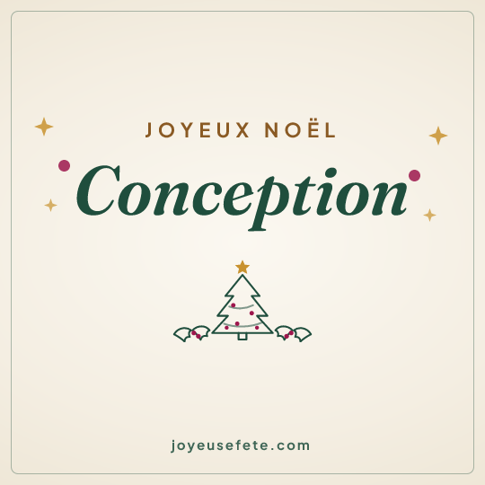 Image carrée « Joyeux Noël Conception » pour WhatsApp